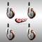 Service Caster 4 Inch 316SS Maroon Polyurethane Swivel 3/4 Inch Expanding Stem Caster Set SCC SCC-SS316EX20S414-PPUB-MRN-34-4 - alternate 4